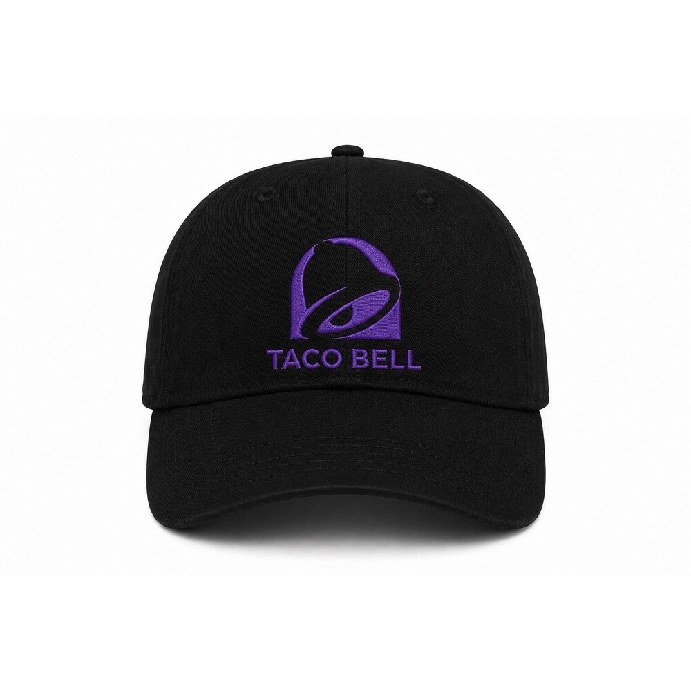Taco Bell Embroidered Black Baseball Hat Adjustable Cap Casual Urban Style